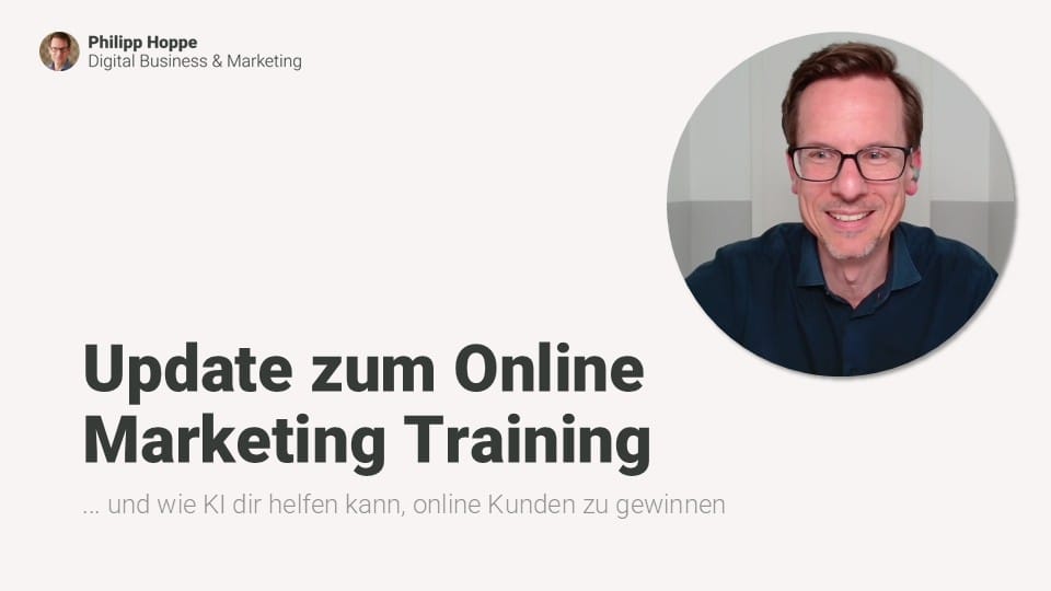 Update zum Online Marketing Training